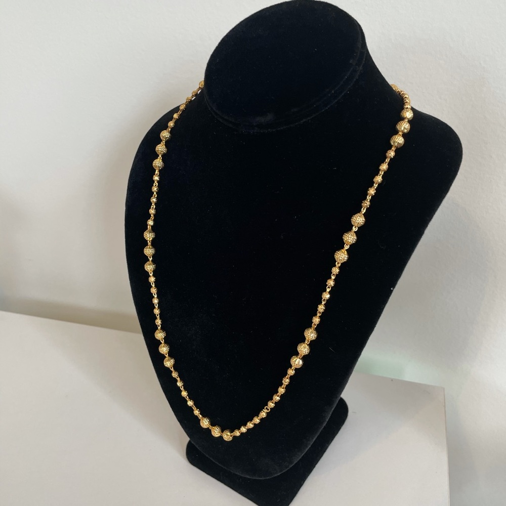 24k Gold Beaded Necklace